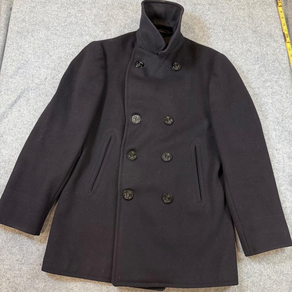 Vintage 1940s US Navy Peacoat Mens 38 Naval Clothing Depot Wool Korean War